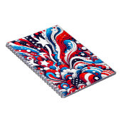Carnet Drapeau américain Abstrait rouge, blanc et bleu (Côté Droit)