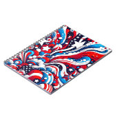 Carnet Drapeau américain Abstrait rouge, blanc et bleu (Côté gauche)