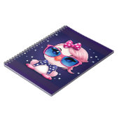 Carnet Drapeau américain avec Flamant rose Cartoon-14484 (Côté gauche)