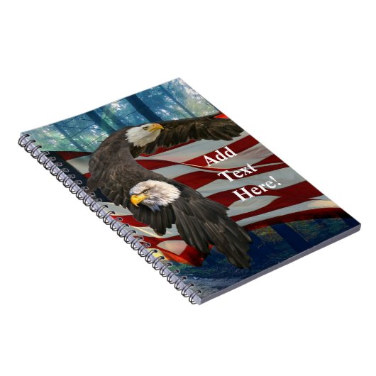 Carnet Drapeau américain Bald Eagle (Côté Droit)
