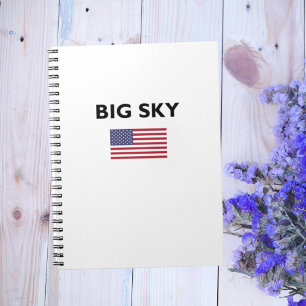 Carnet Drapeau américain Big Sky USA - Couleur claire
