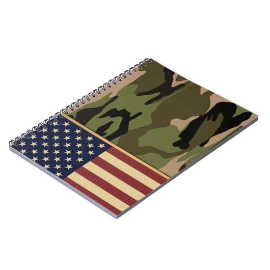 Carnet Drapeau américain Camo (Côté gauche)