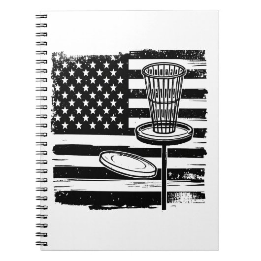 Carnet Drapeau américain de Disk Golf (Devant)