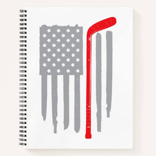 Carnet Drapeau américain de hockey (Devant)