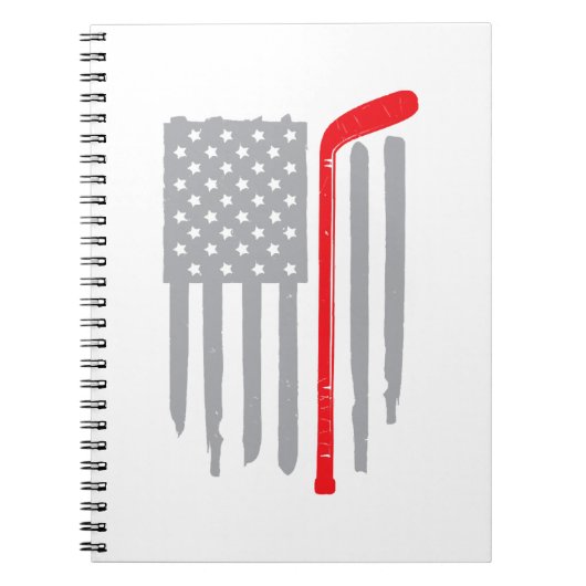 Carnet Drapeau américain de hockey (Devant)