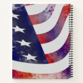 Carnet Drapeau américain Grunge (Dos)