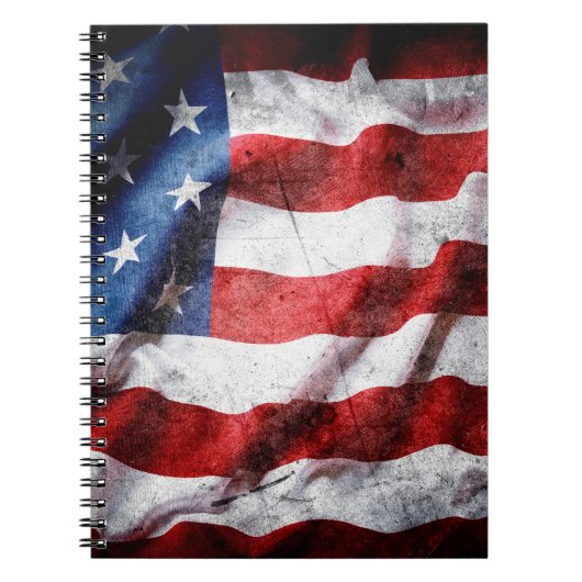 Carnet Drapeau américain Grunge (Devant)