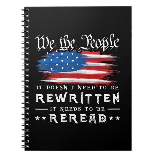 Carnet Drapeau américain La constitution des États-Unis d (Devant)