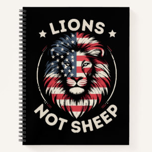 Carnet Drapeau américain, lions pas moutons