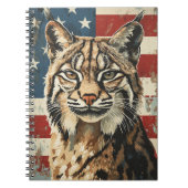 Carnet Drapeau américain Lynx vintage (Devant)