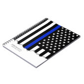 Carnet Drapeau américain mince de Blue Line (Côté gauche)