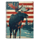 Carnet Drapeau américain Moose Vintage (Devant)