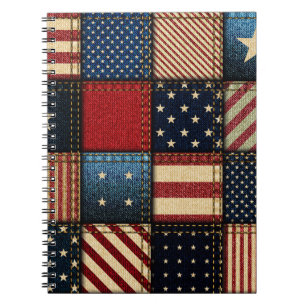 Carnet Drapeau Américain, Motif sans chichi.