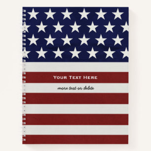 Carnet Drapeau américain Patriotique 4 juillet Personnal