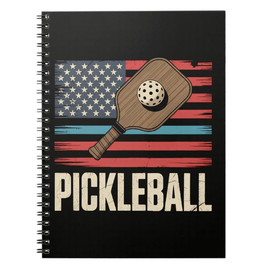 Carnet Drapeau américain Pickleball (Devant)