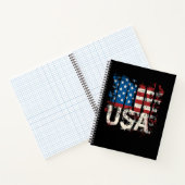 Carnet Drapeau américain rétro 4 juillet (Intérieur)