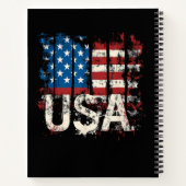 Carnet Drapeau américain rétro 4 juillet (Dos)