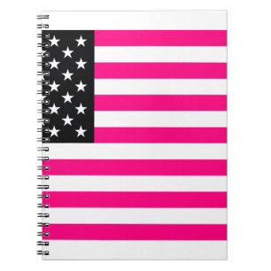Carnet drapeau américain rose