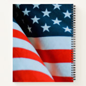 Carnet Drapeau américain rouge blanc et bleu (Dos)