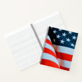Carnet Drapeau américain rouge blanc et bleu (Intérieur)