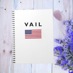 Carnet Drapeau américain Vail couleur claire