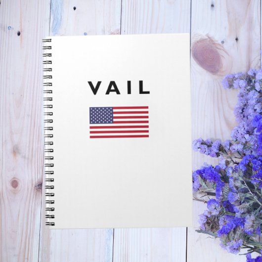 Carnet Drapeau américain Vail couleur claire