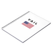 Carnet Drapeau américain Vail couleur claire (Côté gauche)