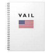 Carnet Drapeau américain Vail couleur claire (Devant)