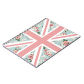 Carnet Drapeau anglais d'Union Jack de roses (Côté gauche)