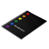 Carnet DRAPEAU ARC-EN-CIEL ÉTOILES + vos idées (Côté gauche)