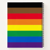 Carnet Drapeau arc-en-ciel inclusif de la fierté de Phill (Dos)