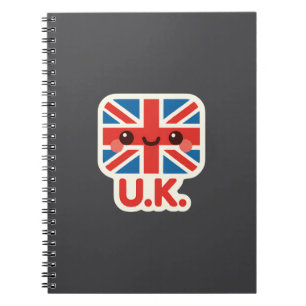 Carnet Drapeau britannique de Kawaii - Design britannique