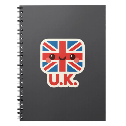 Carnet Drapeau britannique de Kawaii - Design britannique (Devant)