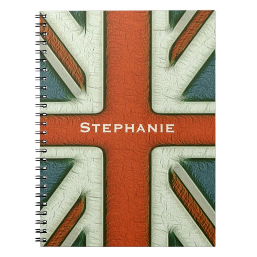 Carnet Drapeau britannique personnalisé (Devant)