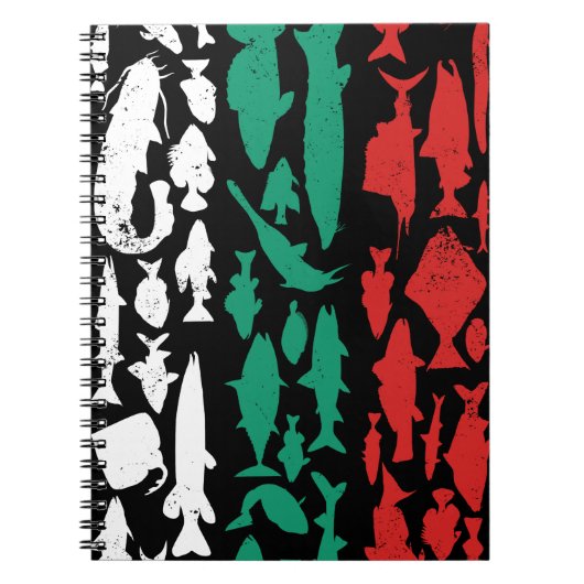 Carnet Drapeau bulgare fait de poisson - Design de pêche (Devant)