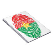 Carnet Drapeau Burkina Faso Empreinte Pays Fierté (Côté Droit)