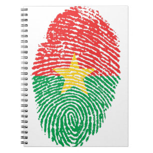 Carnet Drapeau Burkina Faso Empreinte Pays Fierté