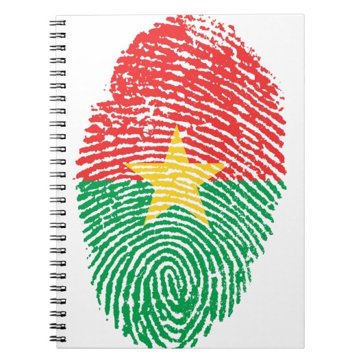 Carnet Drapeau Burkina Faso Empreinte Pays Fierté (Devant)