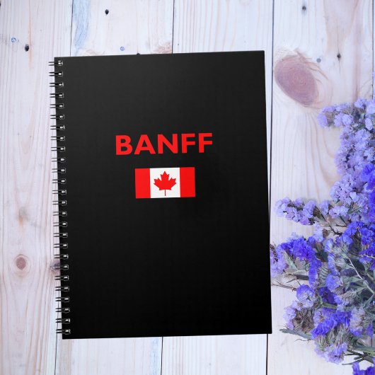 Carnet Drapeau canadien Banff Couleur foncée