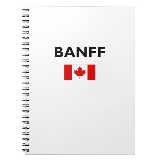 Carnet Drapeau canadien de Banff Couleur claire (Devant)
