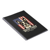 Carnet Drapeau Classique Américain Boston Terrier (Côté Droit)