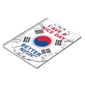 Carnet Drapeau coréen design joyeux "Avoir une belle jour (Côté gauche)