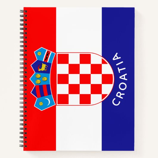 Carnet Drapeau Croate Avec Texte Personnalisé (Devant)