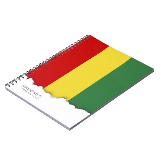 Carnet Drapeau de Bolivie (Côté gauche)