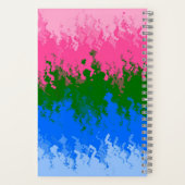 Carnet Drapeau de fierté abstrait omniromantique tripant  (Verso)