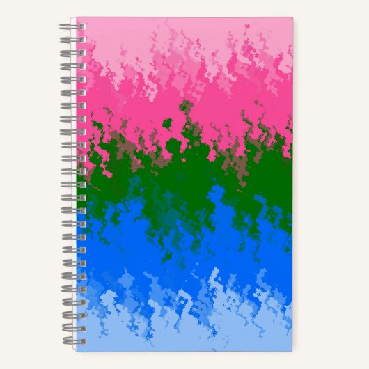 Carnet Drapeau de fierté abstrait omniromantique tripant  (Recto)