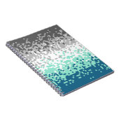 Carnet Drapeau de fierté abstrait pixelisé tripant Frayro (Côté Droit)