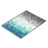 Carnet Drapeau de fierté abstrait pixelisé tripant Frayro (Côté gauche)