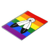 Carnet Drapeau de fierté bispirituel de SlipperyJoe's sym (Côté gauche)