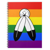 Carnet Drapeau de fierté bispirituel de SlipperyJoe's sym (Devant)